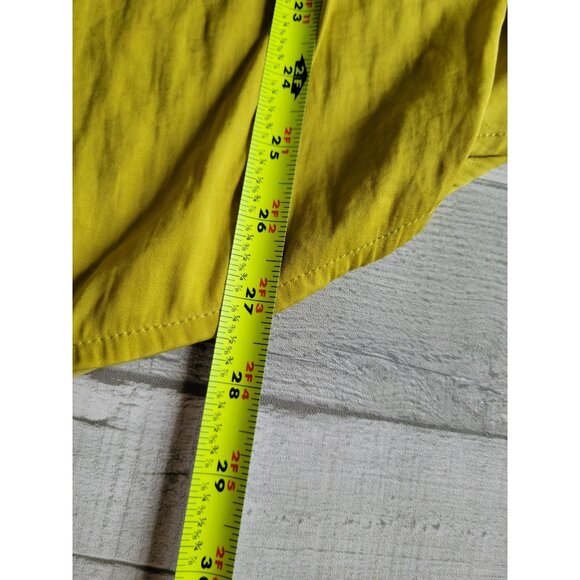 Jones New York Womens XL Lime Green Button-Front Blouse 100% Polyester Long Slee - Picture 7 of 7